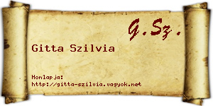 Gitta Szilvia névjegykártya