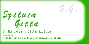 szilvia gitta business card